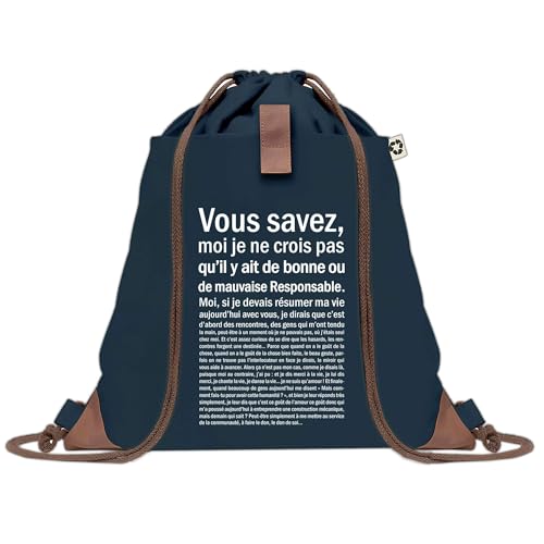 Sac à dos bleu avec pochette idée cadeau collègue