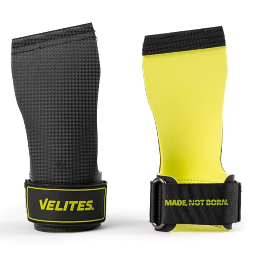 Velites I Guanti Cross Training Quad Ultra Senza Magnesio I Manopole Paracalli Per Sollevamento Pesi I Per Atleti Di Crosstraining O Ginnastica I Migliorare I Risultati, Taglia L,Nero. - 2