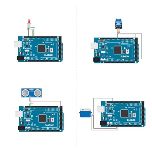 Image of ELEGOO Mega R3 Project The Most Complete Ultimate Starter Kit with Tutorial Compatible with Arduino IDE (Pack of 12)