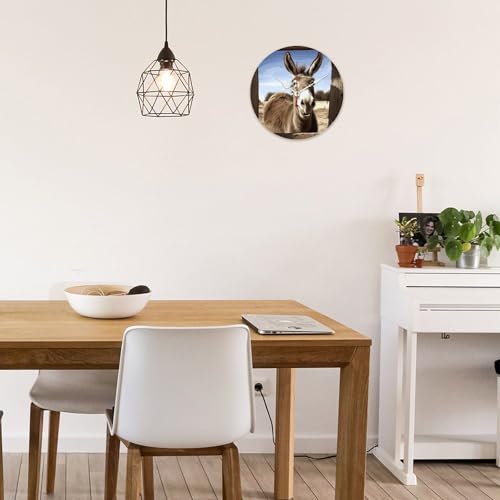 Horloge murale sans tic-tac âne blanc 34 cm moderne - 6