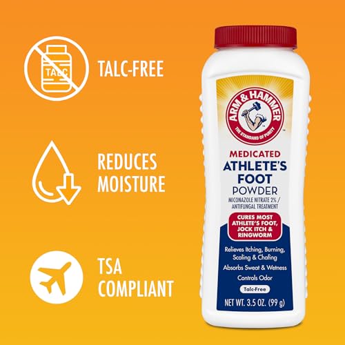 Arm & Hammer Medicated Athlete's Foot Powder, Antifungal Treatment, 3.5 oz - image 4