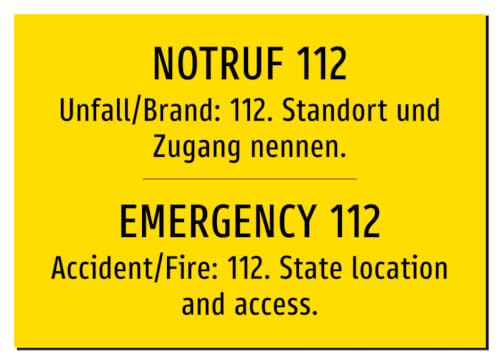 61298-DEEN-T-10 | NOTRUF 112 / EMERGENCY 112 Schild | Deutsch