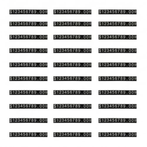 Floratek 30pcs Price Tag Number Letter Price Cube Display Adjustable Watch Ring Jewelry Dollar Pricing Label Stand
