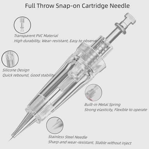 Whalrace BEE01 Pmu Needles, 10 Pcs 7F/7Fp Safe And Disposable Microblading Needles, Pmu Cartridge Needles For Shading Eyebrows, Eyeliners, Tattoo thumb #2