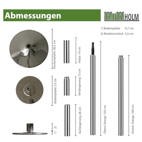Pole-Dance-Stange Trutzholm Profi für Fitness und Training