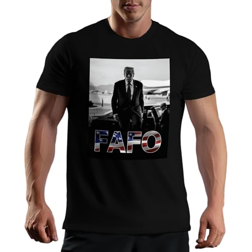 Venus Style Fafo Us Flag Inspired Trump Venezuela T-Shirt Noir pour Homme Size L