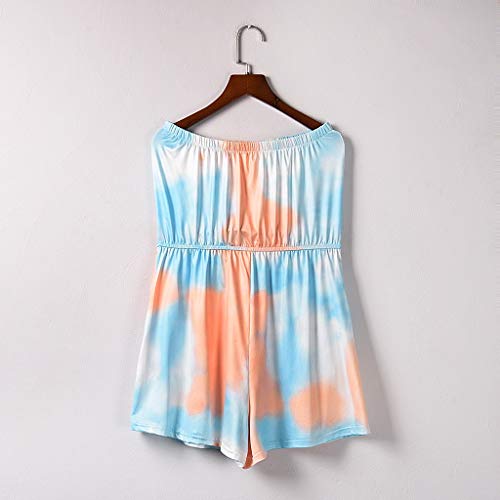 Mono de mujer bandeau casual ligero playsuit de verano tie-dye 5