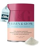 Colageno Marino Hidrolizado con Magnesio + Acido Hialuronico + Vitamina C + Coq10 + Vitaminas Sin Sabor en Polvo para Articulaciones + Piel + Cabello y Uñas Peptidos Alta Biodisponibilidad | Velven