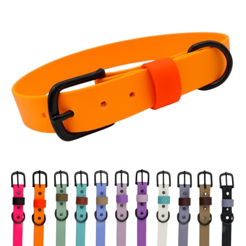 Collier chien imperméable XL orange fluo résistant aux odeurs - 2
