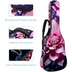 JRHEJTFZ Housse pour guitare acoustique de 1,9 cm d’épaisseur – Imperméable – Durable et élégant – Motif floral pétale, Multicolore., 42.9×16.9×4.7 in, Motif imprimé tendance - Les Beatles, Paul McCartney, John Lennon, RIngo Starr, George Harrison JRHEJTFZ Housse pour guitare acoustique de 1,9 cm d'épaisseur - Imperméable - Durable et élégant - Motif floral pétale, Multicolore., 42.9x16.9x4.7 in, Motif imprimé tendance – Image 4