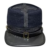 American Civil War Officer Union US General Kepi – Navy Blue Wool with Black Braid Hat/Cap (X-Large)