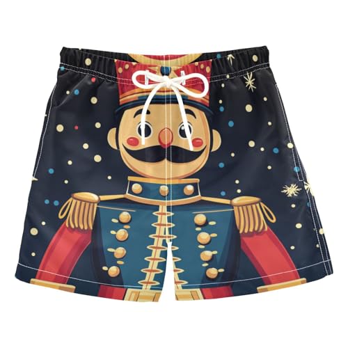 Aflyko Boys Board Shorts Nutcracker Fashion Youth Swim Shorts, Relaxed Fit for Beach Holidays and Pool Parties, X-Large Multicolor