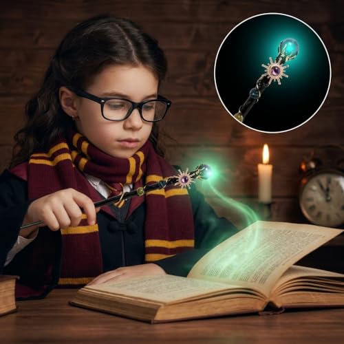 Image of PATPAT Natural Crystal Magic Wand Handmade Witch Wand with Gemstone Details for Cosplay Halloween Parties Photography and Decorative Display