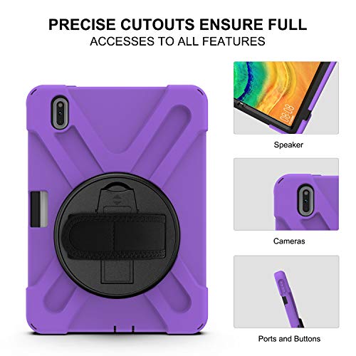 Coque Huawei MatePad Pro 10.8 antichoc violette avec support