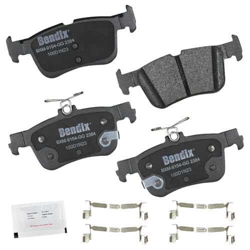 Image of Bendix Priority1 CFM2384 Semi-Metallic Rear Brake Pads for Ford Mustang Mach-E 2023-2021