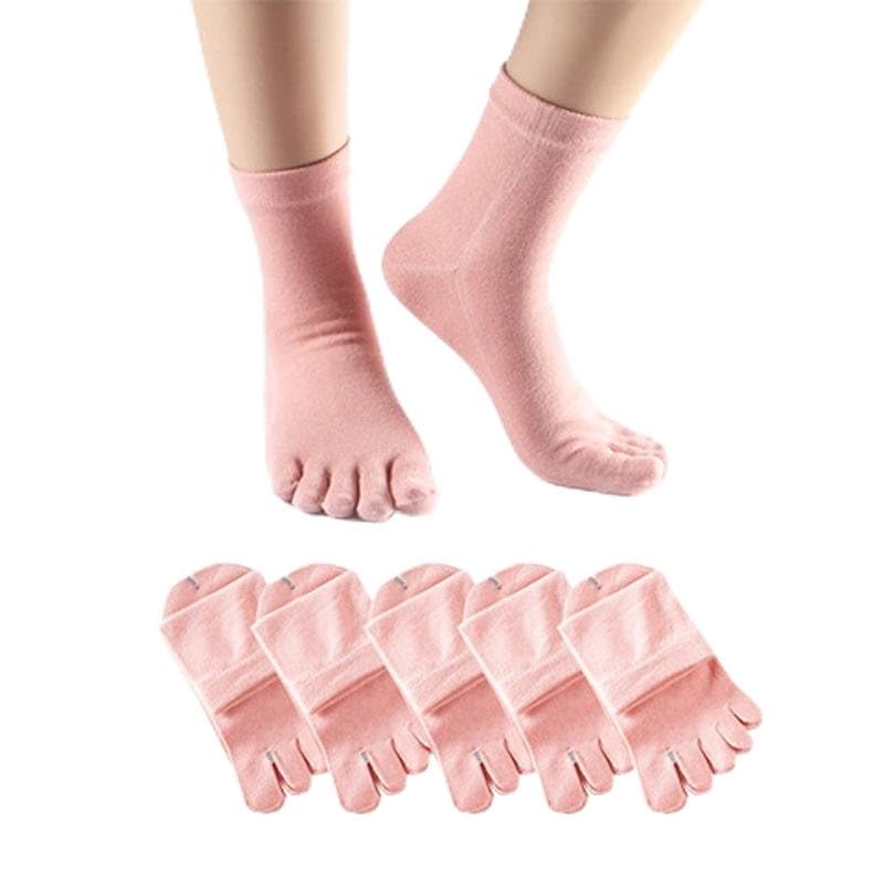 Five Toe Cotton Crew Socks for Men and Women, Athletic Split Toe Socks, Breathable Stretch Knit, Everyday Sports and Casual Wear-image-35