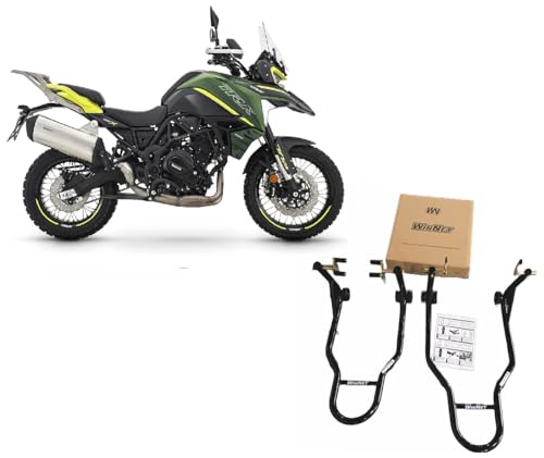 Coppia di cavalletti alzamoto alza moto per alzare sollevare la ruota posteriore e anteriore del della BENELLI TRK 702