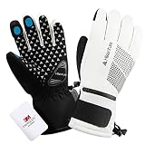Hikenture Snow Gloves Women with 3M Thinsulate, Extra Warm Womens Ski Gloves, Insulated Waterproof S