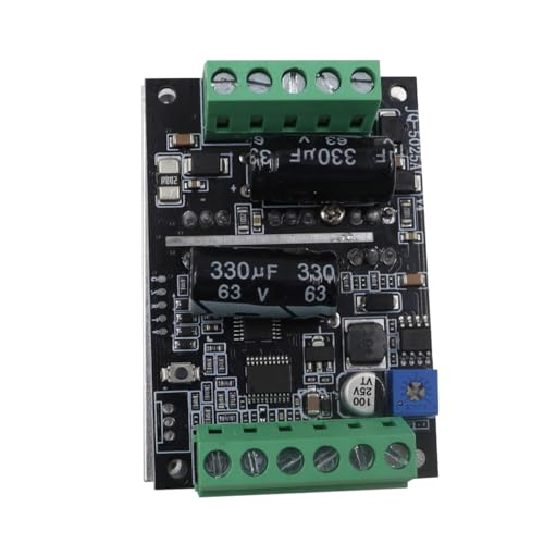 Fasizi BLDC - Controlador de Motor trifásico sin escobillas, Control PLC y PWM, con protección contra sobrecorriente (Valor máximo de 500 W, 6-60 V, 16 A/20 A)