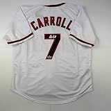Facsimile Autographed Corbin Carroll Arizona White Reprint Laser Auto Baseball Jersey Size Men's XL