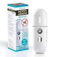 tickSAFE Wespenabwehr-Sprüher | Schnell, effektiv und schonend Wespen, Bienen und Hummeln mit Wasserdampf vertreiben | 10 min. Akkubetrieb, 1 h USB Aufladung | Easy durch den Sommer