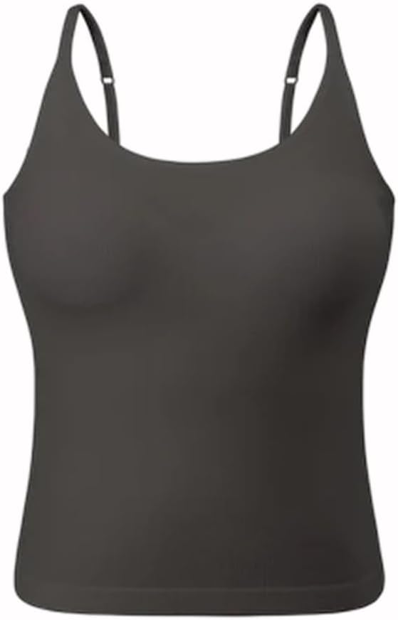 Modal Bra Top U Neck for Women Seamless Wireless Camisole Tank with Built-in Bra Pad,Soft Modal Blend,Lightweight