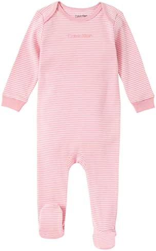 Calvin Klein baby-girls Calvin Klein Organic Baby Essentials Footed Coverall Calvin Klein Organic Baby Essentials Footed Coverall