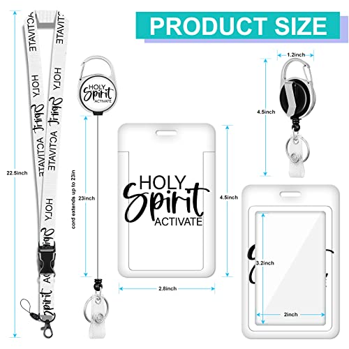 Plifal Id Badge Holder With Lanyard And Retractable Badge Reel Belt Clip, Unique Christian Key Keychain Lanyards Clip On Badge Extender Vertical Id Sleeve For Women Men #TOP3