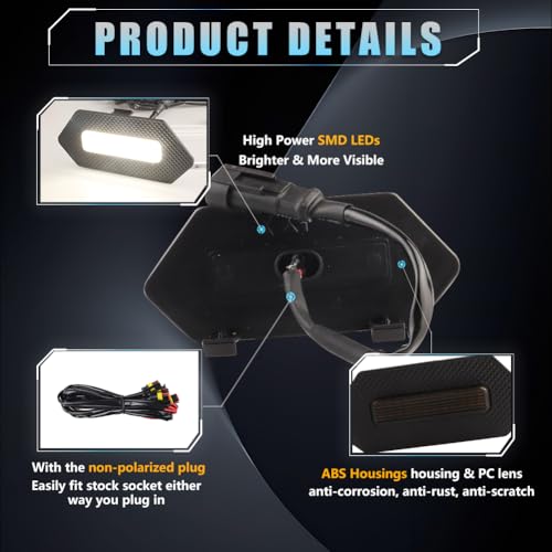 VANKUB 4 PCS Full LED Front Grille Lights for Toyo-ta 4runner 2025 TRD & TRD PRO & Trailhunter, White LED Grilles Clearance Light, 4Runner Accessories by VANKUB - Image 3