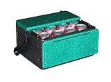 Flip-Box Mini Iceless Insulation Box Green - Fits 12 Cans, Collapsible, Lightweight, Portable – Great for a Lunch Box, Parties, Picnics, Camping, Beach, Tailgating, Fishing, Hunting, Boating and More!