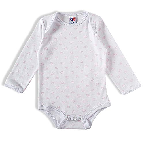 Kit 2 Peças Body Manga Longa, Tip Top, Bebê Unissex, Rosa/Rosa, E