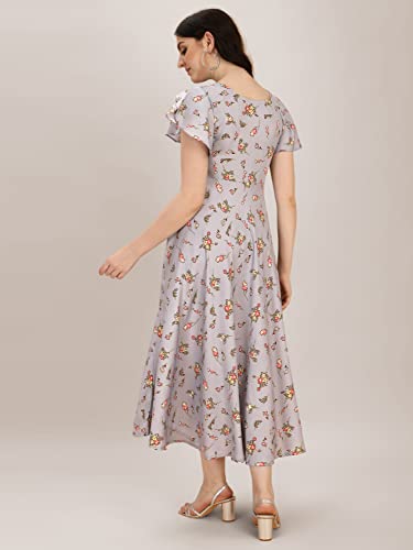Image of QIQI Women's Crepe A-Line Maxi Casual Dress