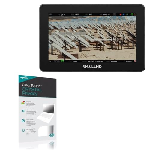 BoxWave Screen Protector Compatible with SmallHD Cine 5 - ClearTouch Crystal Privacy (2-Pack), Privacy Screen Protector Flexible Film Clear