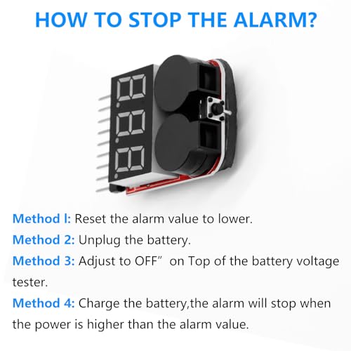 1-8S Lipo Batterie Tester, APKLVSR RC Lipo Checker Batterie Niederspannungsalarm Checker mit LED-Anzeige für Lipo Life LiMn Li-Ion Akku (5 STÜCKE)