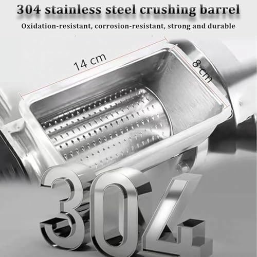 BTOIASYHF Rallador de Queso eléctrico Comercial, triturador de Acero Inoxidable de 550 W para Migas de Pan de maní y Queso, Alta eficiencia, 88 Libras/Hora - imagen 6