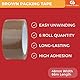Crimson Starfish 6 x Packband Braun Rollen 48mm x 66m | Verpackungsbänder für Pakete, Kisten, Versand | Klebeband für Pakete & Paketklebeband Braun | Umzugsbedarf