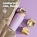 40 oz Insulated Water Bottle for Workout: 3 Lids, Leakproof, Keep Ice 24H and Hot 12H, Double Wall, Large Metal Water Flask with Handle for Camping, Hiking, Climbing, Travel, Outdoors (Vintage Lilac)
