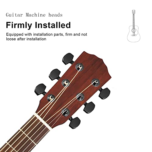 image for SAPHUE 6 Pieces 3L3R Guitar tuner pegs,Big Square Sealed guitar tuning