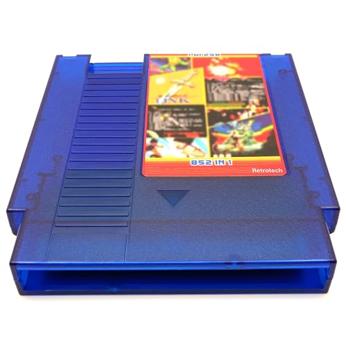 Image of Retrotech Super 852 in 1 Multi Game Cartridge for NES Game Console - Transparent Blue