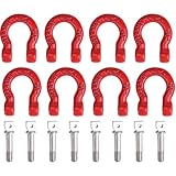 RC Car Trailer Buckle, 8 Pcs Metal Tow Shackle Lock Catch for RC Climbing Crawler Car Accessory Parts Car Model Accessory
