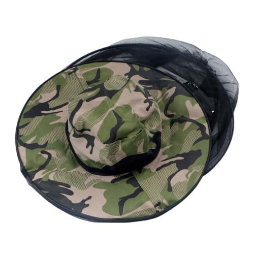USHOBE Quick-Drying Polyester Boonie Hat with Zipper Design Mesh and Neck Flap for Fishing and Holidays Abroad, Breathable Net Hat Providing Insect
