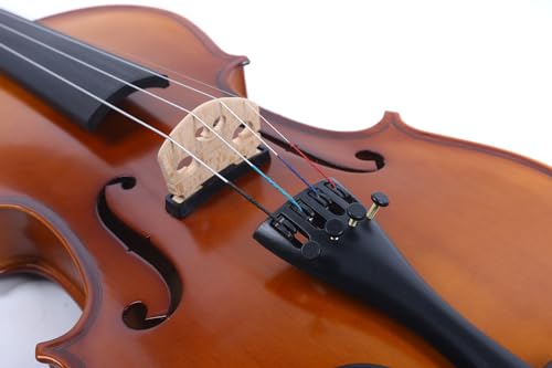 Vetimobato 4 String Acoustic Electric Viola 16 inch Maple Spruce Handmade Ebony Fittings Solid Wood Electric Viola (Natural,16 inch)