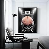 Póster deportivo moderno de jugador de baloncesto, sin marco