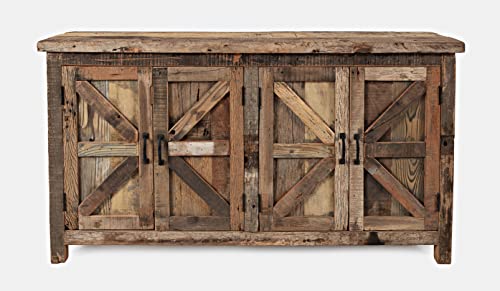Jofran Eden Prairie 4 Door Accent Cabinet, 60'', Distressed Reclaimed Wood