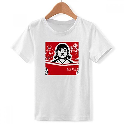 T-Shirt Révolution Chinoise Enfant Blanc pour Style Unique Garçon