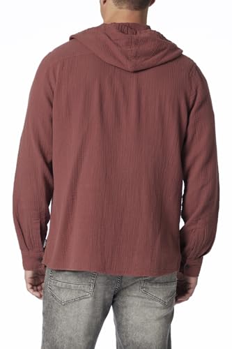 UNIONBAY Men's Hughie Gauze Button-up Hoodie3
