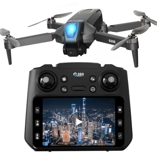 Drone avec caméra 1080P, télécommande à écran LCD de 4,5″, drones RC FPV