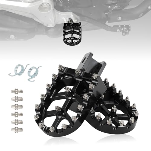 BAOUFF CNC 7075 Aluminum Foot Pegs for TW200 1987-2025-Black