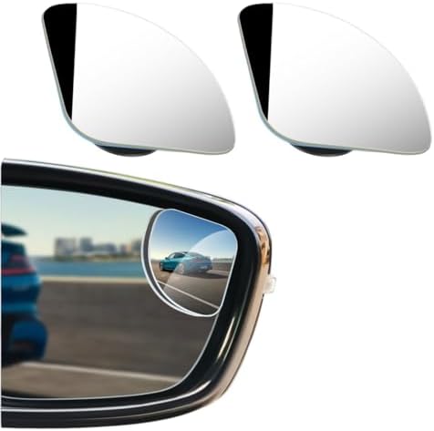 Wide Angle Mirror, 2 Pieces, 360° Rotatable HD Glass Adjustable C...