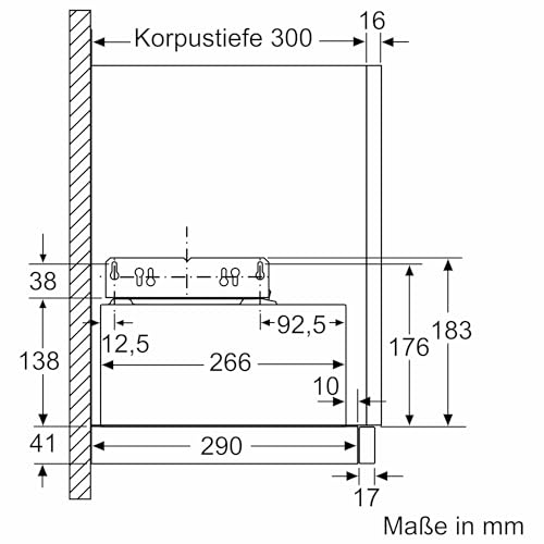NEFF D46BR22X2, N 30, Flachschirmhaube, 60 cm, Made in Germany, LED-Licht, Integriertes On und Off, sehr leise, leistungsstark, Silbermetallic